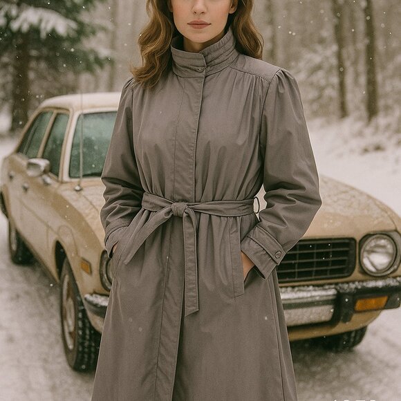 Misty Harbor Women’s Size 16 Trench Coat w/Zip-Out Lining with Belt - Picture 1 of 13